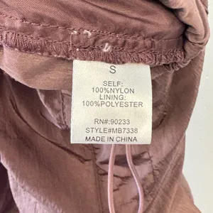 PacSun Mauve Brown Nylon Parachute Pants Wide Leg Streetwear MB7338 Small thumbnail 8