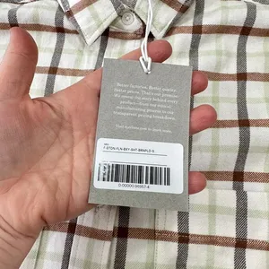 Everlane Oversized‎ Flannel Boxy Shirt Brown Green Plaid Button Down Top Small thumbnail 5