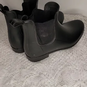 Storm by Cougar slip on pull on black rubber rain winter boots sz 7 thumbnail 3