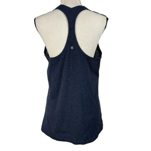 Lululemon SZ 10 ? Cool Racerback II Tank Top Pacific Pointe Jacquard Onyx Blue thumbnail 4