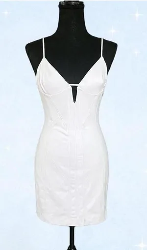 Zara lilac bodycon mini dress fairycore soft girl size small 💜 thumbnail 1