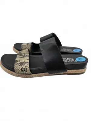 Franco Sarto Womens Sandals Slip On Black Gray Size 6.5 Preppy Minimalist office thumbnail 3