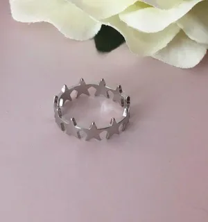 Stainless Steel Ring, Size 8 Silver thumbnail 1