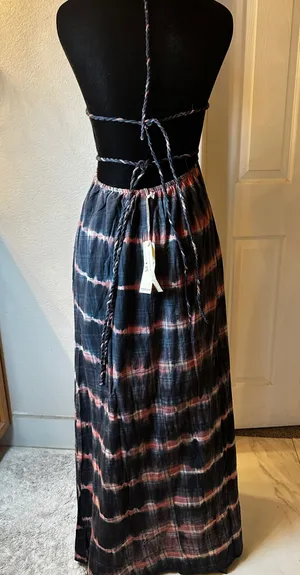 Lovestitch Marfa Dress Maxi Tie-Dye Blue Pink thumbnail 4