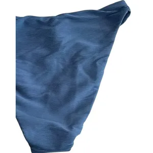 NWT J. Crew 80s Ribbed High Rise High Leg Cheeky Bikini Swim Bottom XS Blue thumbnail 6