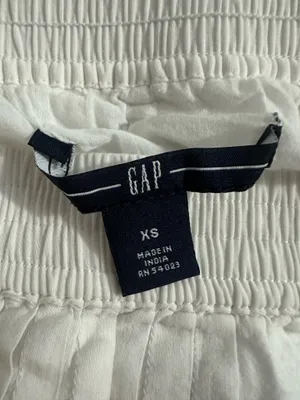 GAP White Tiered Cotton Skirt with Ruffle Hem thumbnail 3