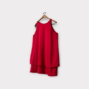 Lila Rose Dress Size12 Lipstick Pink A-line‎ Layered Split Back Feminine thumbnail 3
