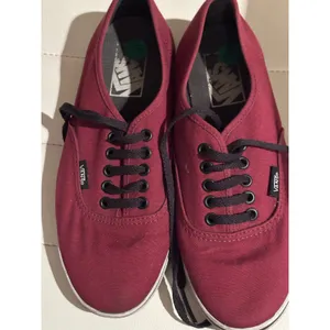 Vans Authentic Burgundy Canvas Lace Up‎ Low Top Sneakers Women thumbnail 4
