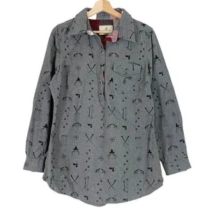 Legendary Whitetails Firelight Popover Flannel Shirt Size Large thumbnail 1