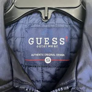 Guess Women's Dark Blue Shiny Long Winter‎ Jacket Size Small Missing Belt thumbnail 3