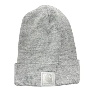 Carhartt Women's Gray Rib Knit Cuffed Snow Winter Bonnet Beanie Hat One Size thumbnail 1