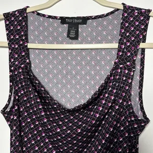White House Black Market Sleeveless Cowl Neck Geometric Print Tank Top Small‎ thumbnail 3