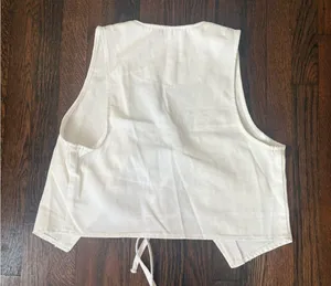 NWOT Amazon boho style open front white vest size large women’s thumbnail 6