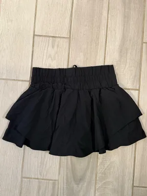 JoyLab Black Activewear Skort with White Logo thumbnail 4