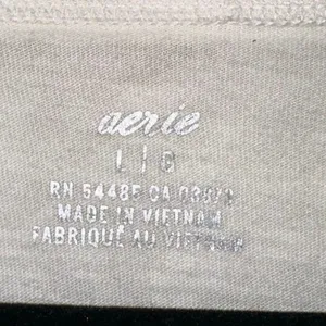Aerie‎ Warm Wishes Graphic Long Sleeve Tee L White Mountain Graphic Lounge Top thumbnail 4