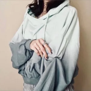 Young Fabulous & Broke Raissa Tie Dye Ombre Cropped Hoodie M/L thumbnail 2