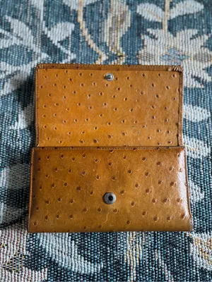 Vintage Dooney & Bourke Ostrich Collection Checkbook Organizer Wallet Billfold thumbnail 4