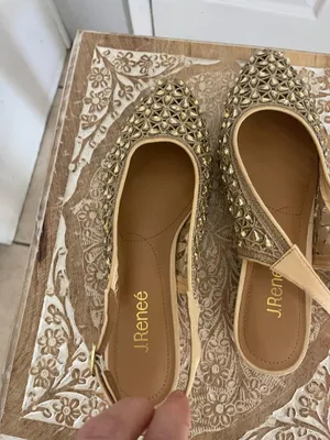 J Renne Gold Embellished Slip -On Mules thumbnail 10