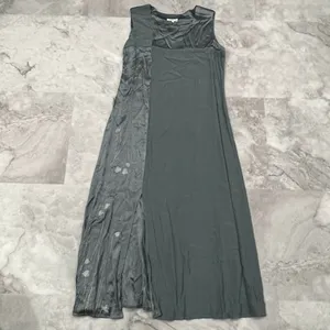 Kd‎ Spring Womens Lagenlook Dress With Cardigan Art to Wear Green Size Large L thumbnail 5