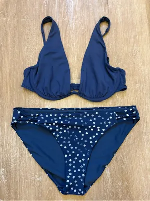 Roxy Women’s Navy Blue Bikini Set thumbnail 1