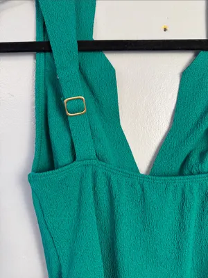 Vix Paula Hermanny Firenze Dakota Scallop One- Piece Swimsuit Green SIze Medium thumbnail 6