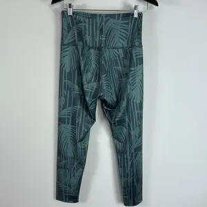 Beyond Yoga Lux Supplex High Waisted Ankle Palm Print Leggings‎ in Green Size L thumbnail 2