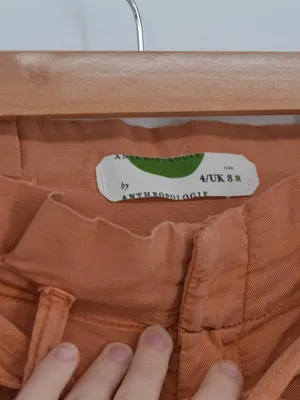 Anthropologie Blythe High Waist Wide Leg Paperbag Pants Terracotta Size 4 thumbnail 5