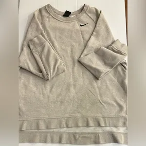 Nike Dri-Fit Hi/Low Sweatshirt - Size L - Color is a tanish/gray thumbnail 7