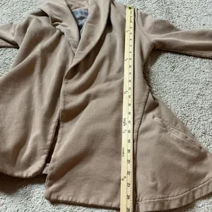 Free People Cozy‎ Waterfall Cardigan Jacket Beige Cotton Blend XS Cottagecore thumbnail 5