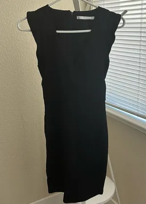 Zara Trafuluc black ruffle sleeves dress thumbnail 1