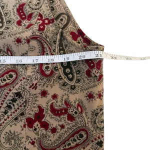 Vtg Ruff Hewn Corduroy Paisley Vest Large 90s Academia Boho Artsy Earthy Neutral thumbnail 7
