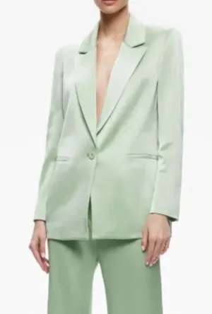 Alice + Olivia $495 Denny Single Breasted Green Tea Blazer Size‎ 4 thumbnail 1