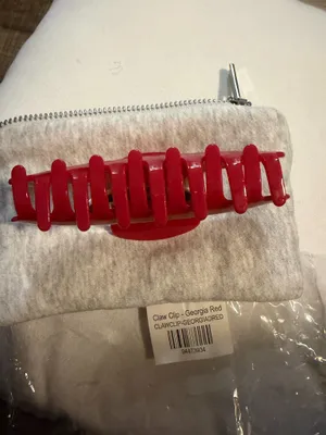 PARKE Claw Clip with Pouch Georgia Red NIP thumbnail 5