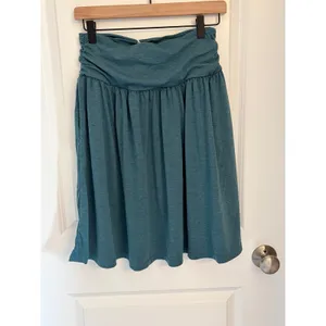 Halara Teal Blue High Waisted Ruched Mini Skirt Heathered Size Small NWT thumbnail 4