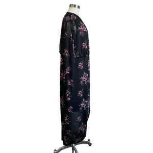 Connected Apparel Dark Romantic Floral Mesh Overlay Maxi‎ Dress Size 22W thumbnail 4