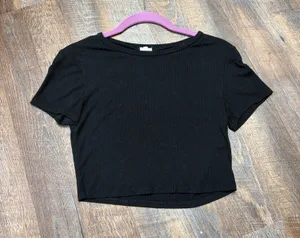Black Garage Crop Top thumbnail 1