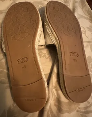 Coach Cailin Leather Espadrille Slides ☀️Size 8.5 | Cream / Beige | Excellent Condition thumbnail 7