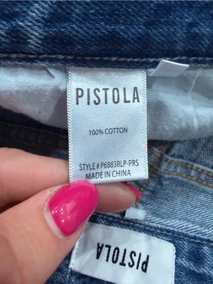 Pistola Frayed Hem Straight Leg Jeans thumbnail 4