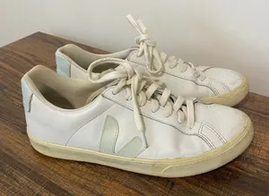 Veja White and Mint Green Sneakers size 7 thumbnail 1