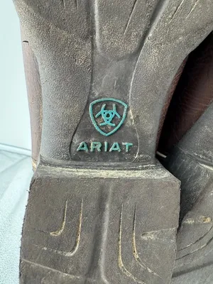 Ariat Cattle Drive Cowboy Boots Cowgirl Western Leather Brown/Teal Women's 8.5 B thumbnail 9