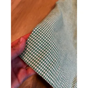 Lucia Vintage Green Gingham Midi Skirt Cotton High Waist Pockets Made in USA 18 thumbnail 6