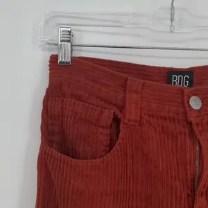 BDG Urban Outfitters Orange/Red Corduroy Straight Leg‎ Mid Rise Pant Size 25 thumbnail 5
