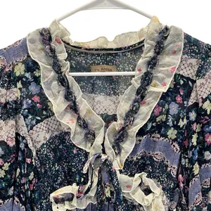 Its Anitsa Paris Womens M Floral Camelia Dress France T2 Vintage thumbnail 3