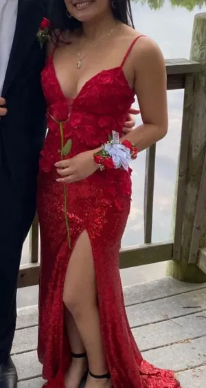 Sherri Hill Red Prom Dress thumbnail 1