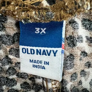 Old Navy Animal Print Pull On Midi Skirt Womens 3X Side Pockets Workwear Casual thumbnail 2