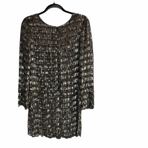 Retrofête Delilah Sequin Mini Dress Gunmetal Pewter Grey Silver thumbnail 4
