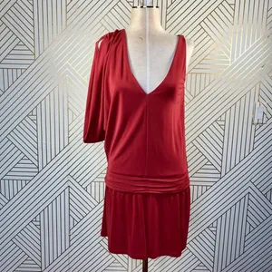 Haute Hippie Crimson Crush‎ Cowl Sleeve Mini Dress thumbnail 3