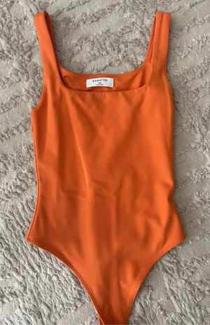 Aritzia Orange Square Neck Bodysuit thumbnail 1