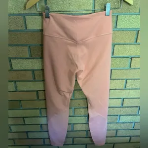 Nike Dri-Fit Blush Pink Athletic Gym Leggings Mesh Bottoms Size Small thumbnail 5