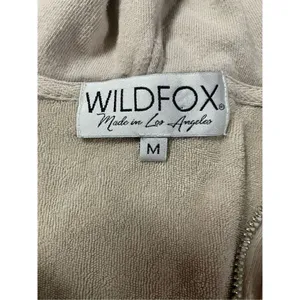 Wildfox tan, white, teal cropped hoodie M‎ thumbnail 3
